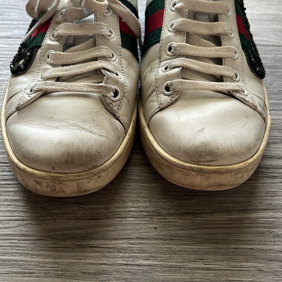 Gucci Ace Trainers Paper Clip Size 38 US 8 - Picture 12 of 14